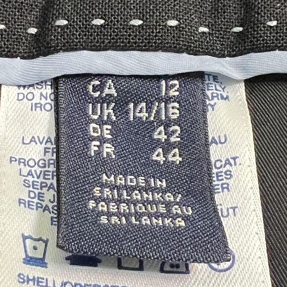 Lands End Pants Womens 12 Black Wool Blend Lined Flare Work Dress Career USA - Picture 5 of 13